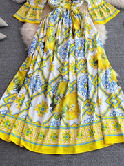 Silvia - Amalfi Lemon Dress