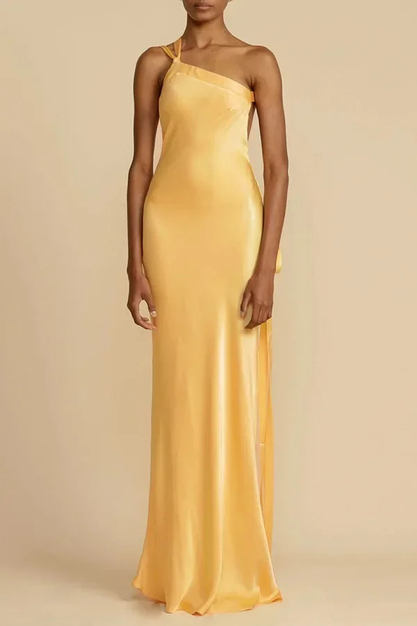 Luna - Golden Wedding Guest Dress