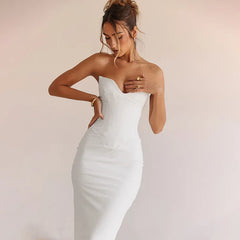 Sienna - Corsets Tube Sleeveless Midi Dress