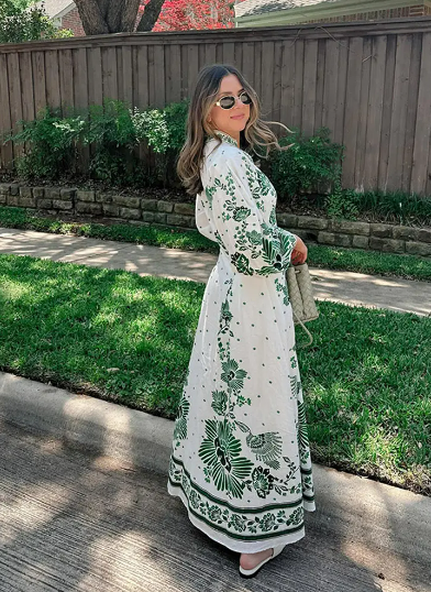 Eliana - Botanical Elegance Maxi Dress