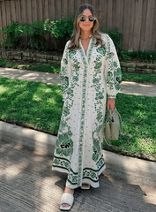 Eliana - Botanical Elegance Maxi Dress