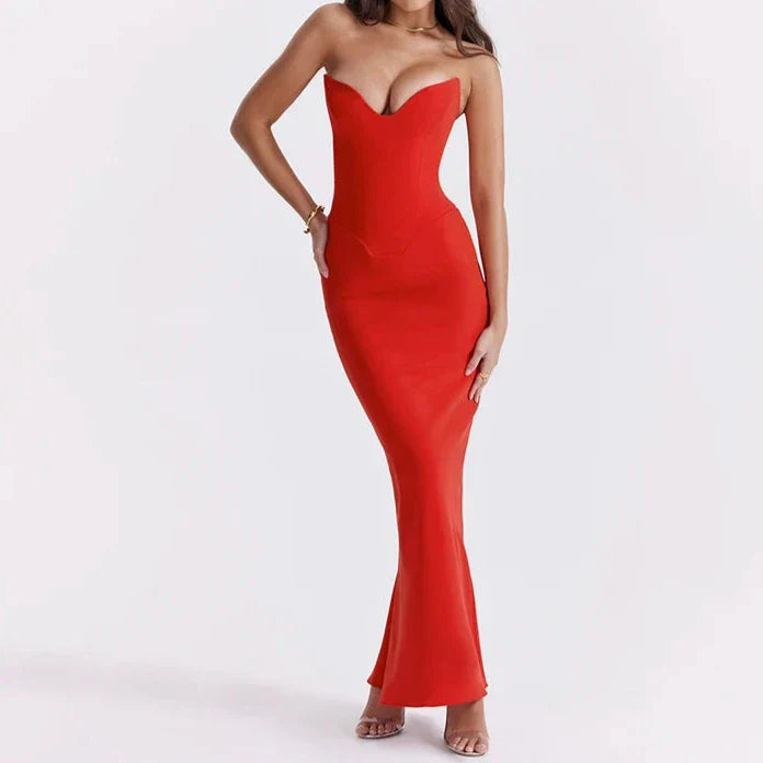 Sienna - Corsets Tube Sleeveless Midi Dress