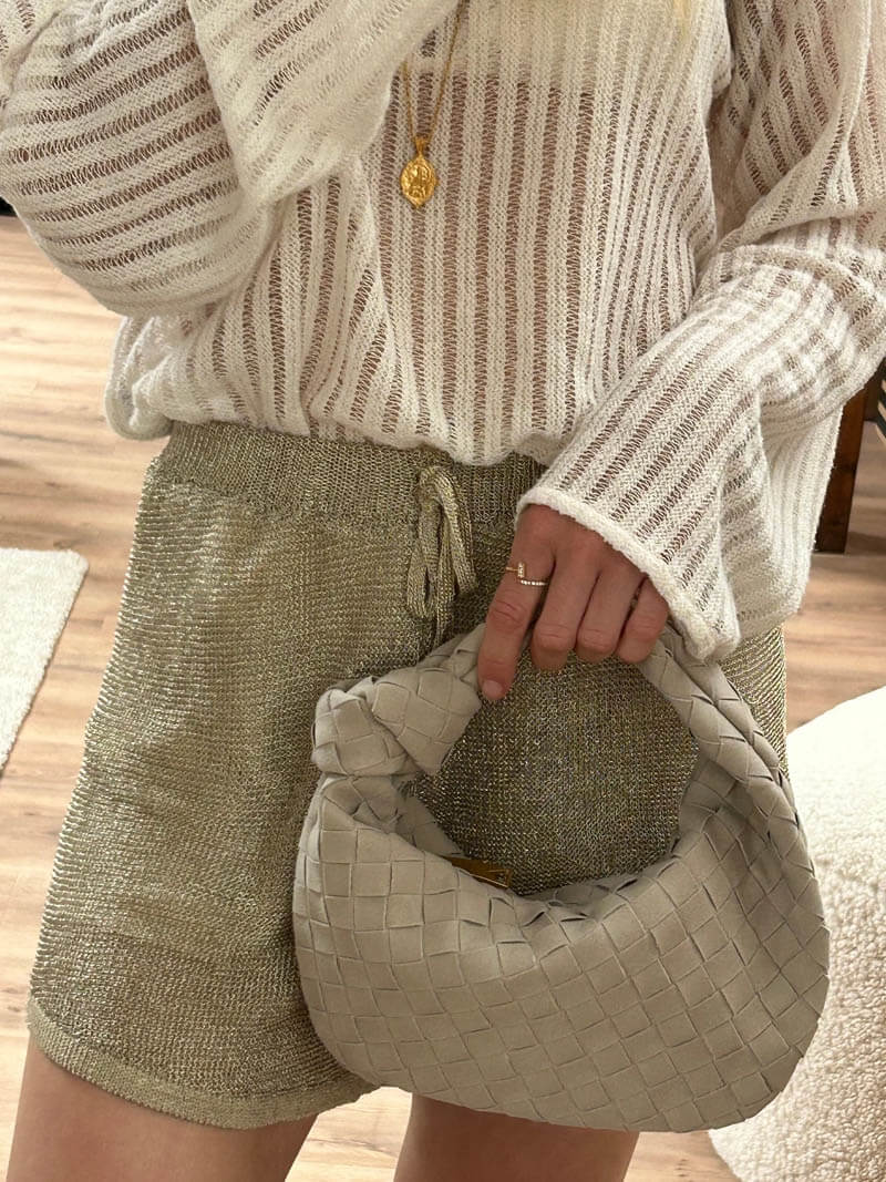 Kaylee - Woven Bag mini suede