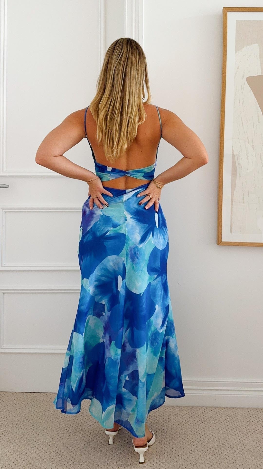 Azure | Blue Blossom Maxi Dress