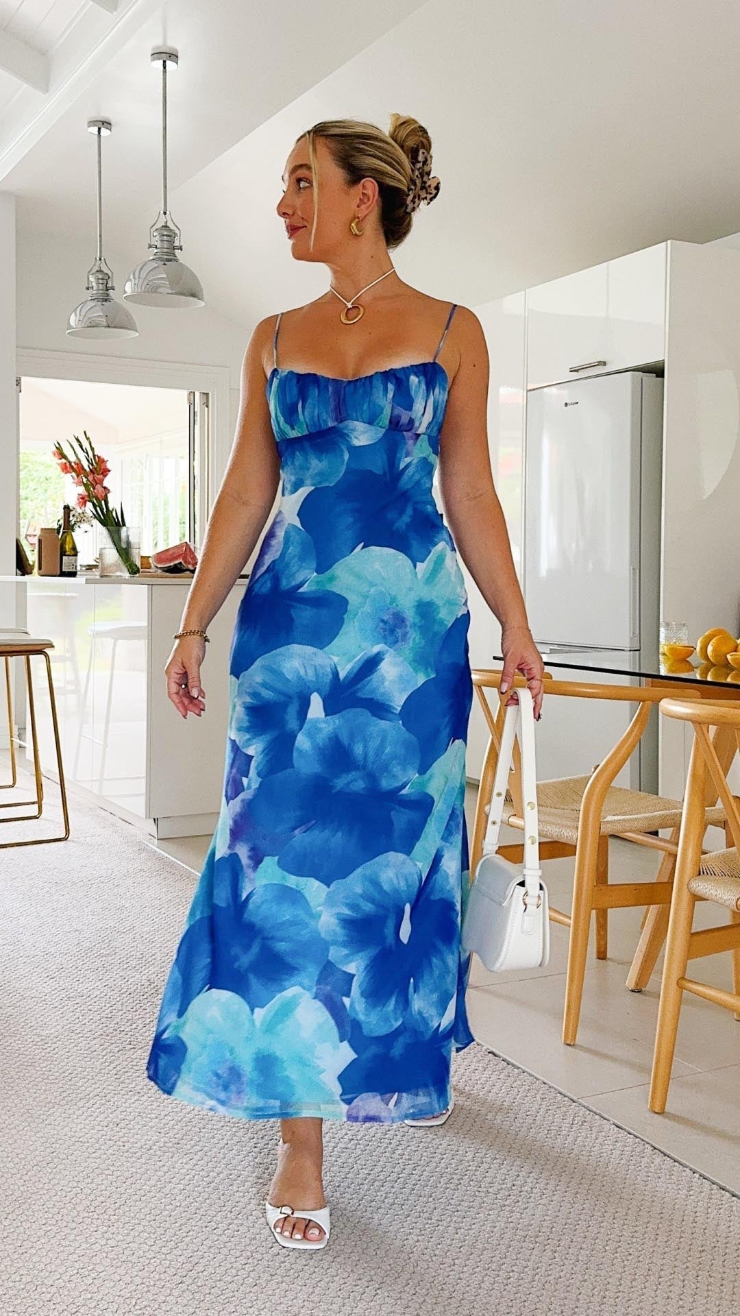 Azure | Blue Blossom Maxi Dress