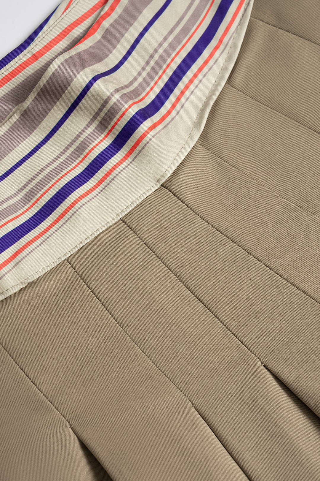 Striped Print Pleated Wide Leg Trousers