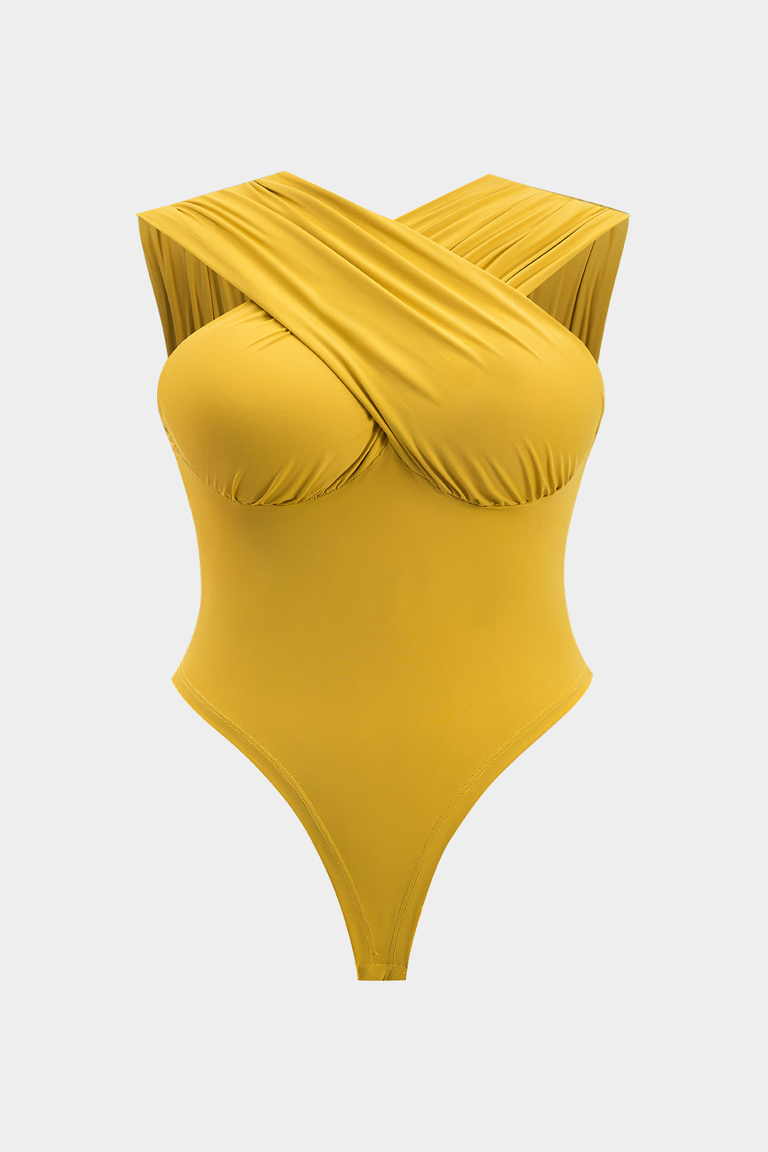 Plus Size Sleeveless Crossed Bodysuit