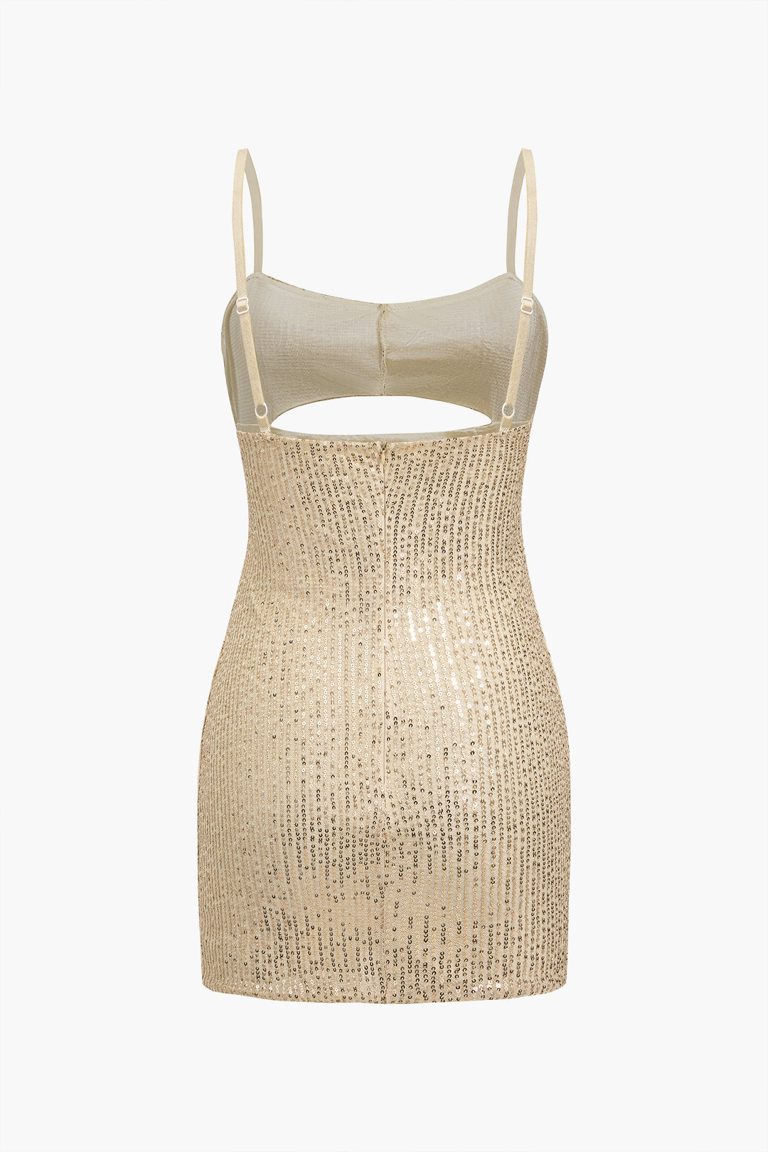 Slip Sequin Cut Out Mini Dress
