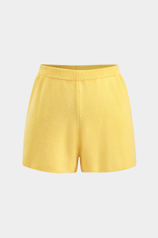 Plus Size Solid Shorts