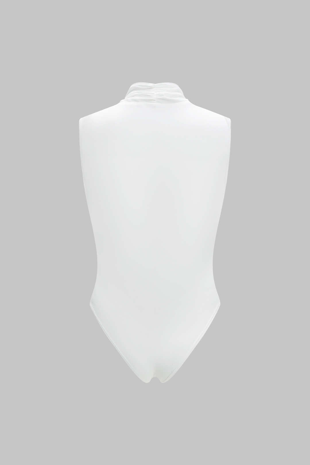 Ruched Crossed Sleeveless Bodysuit