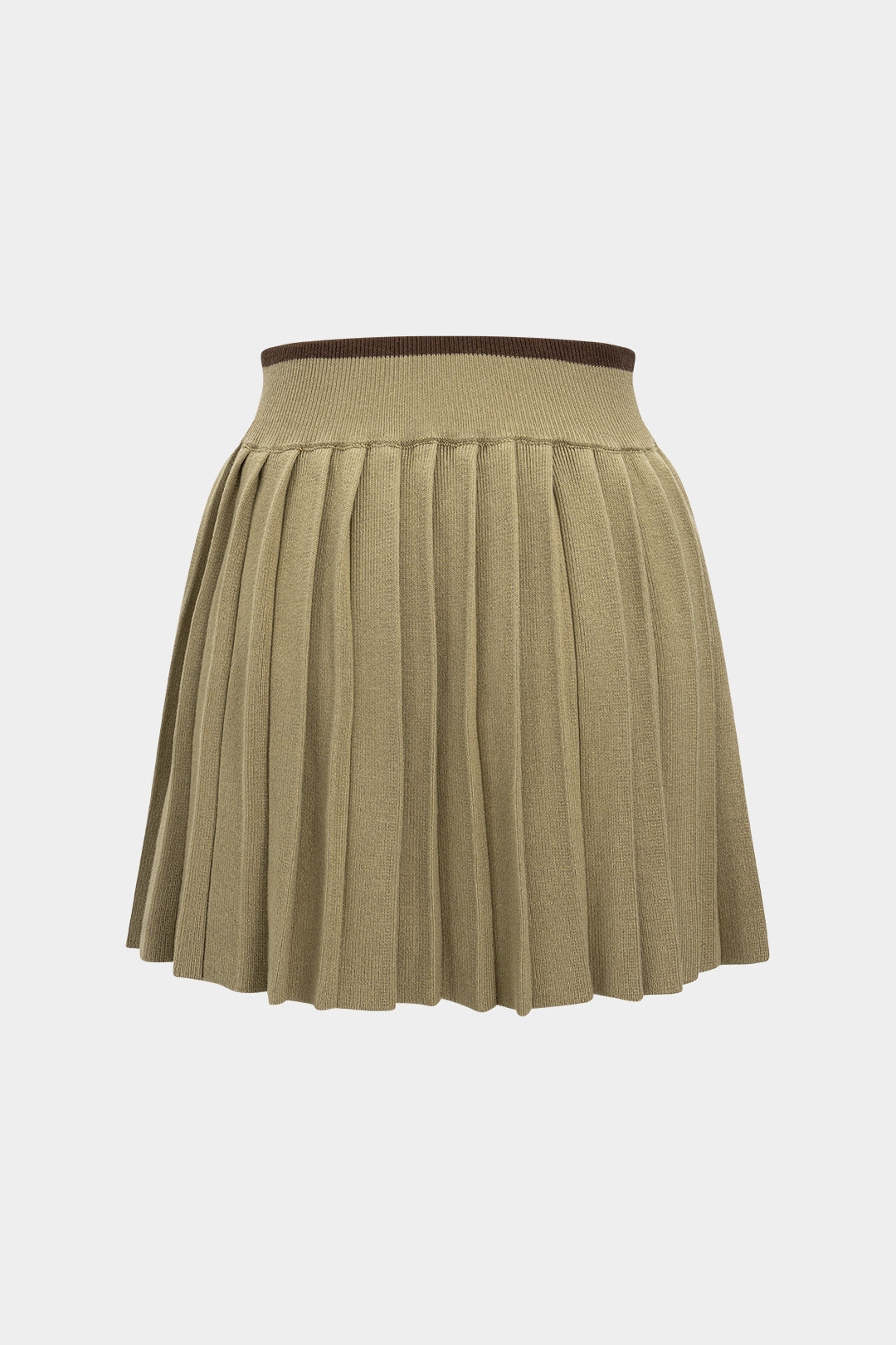 Knit Patchwork High Waist Skirt