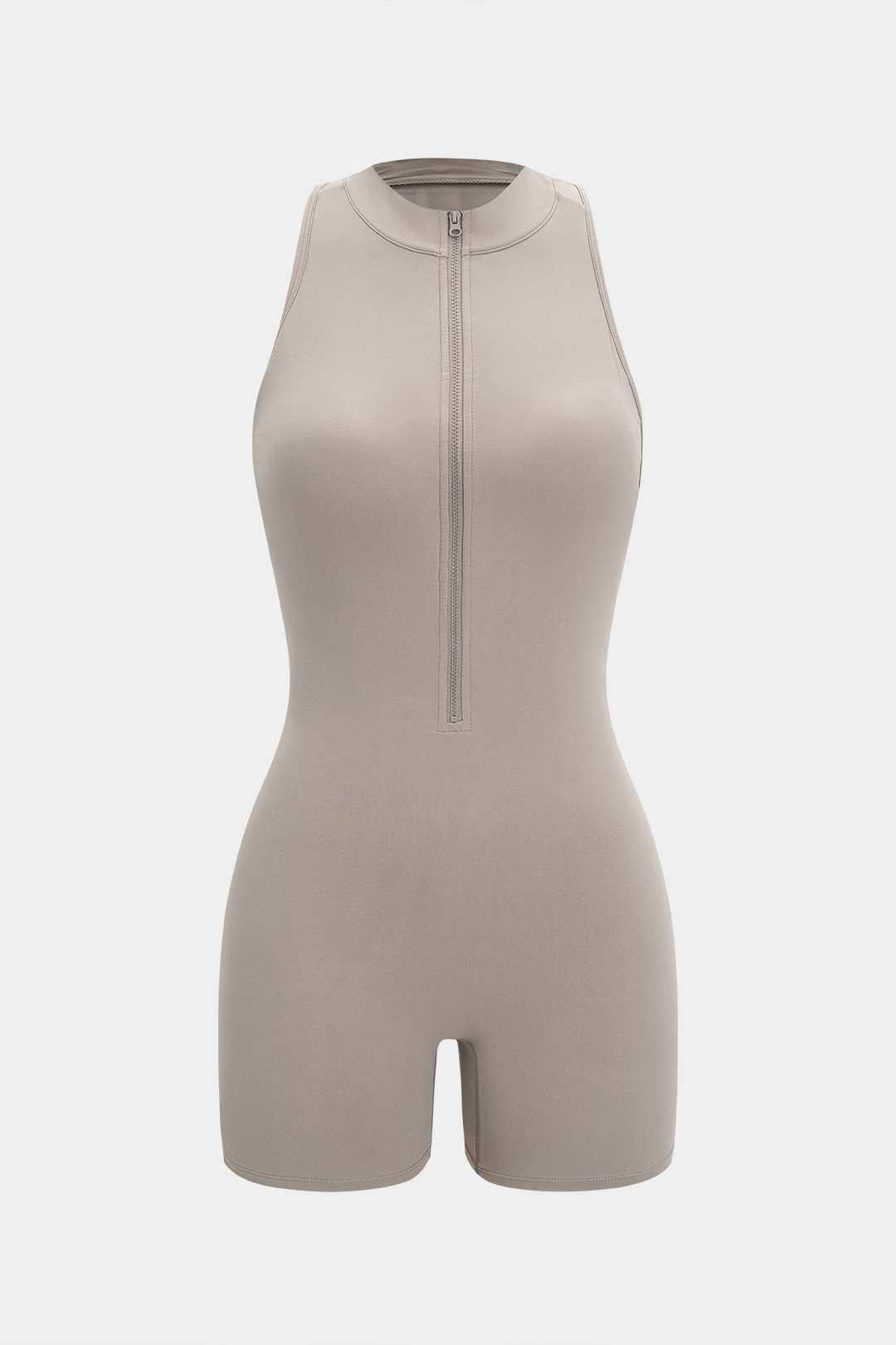 Cut Out Backless Zipper Sleeveless Romper