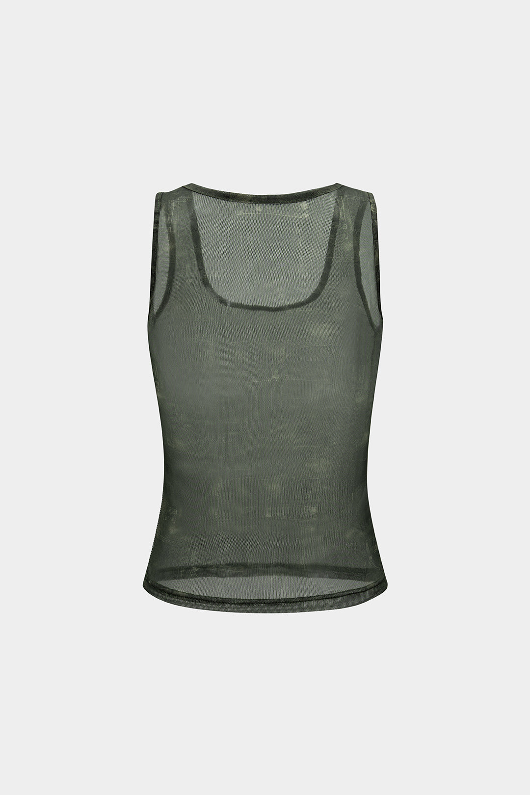 Tie Dye Print Mesh Tank Top