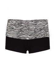 Vintage Stitching Shorts with Zebra Print