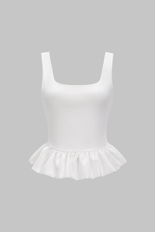 Ruffle Slip Tank Top