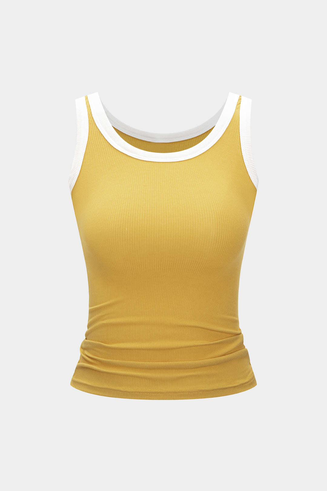 Ribbed Contrast Tank Top