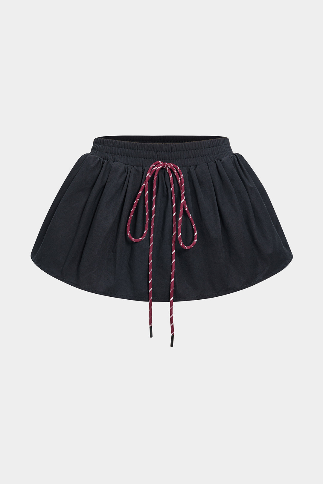 Solid Puff Drawstring Shorts