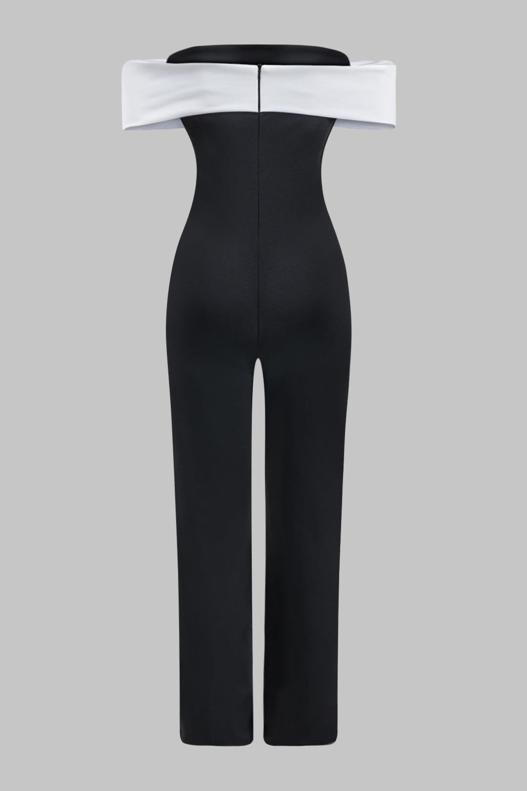 Contrast Off Shoulder Bow Jumpsuit