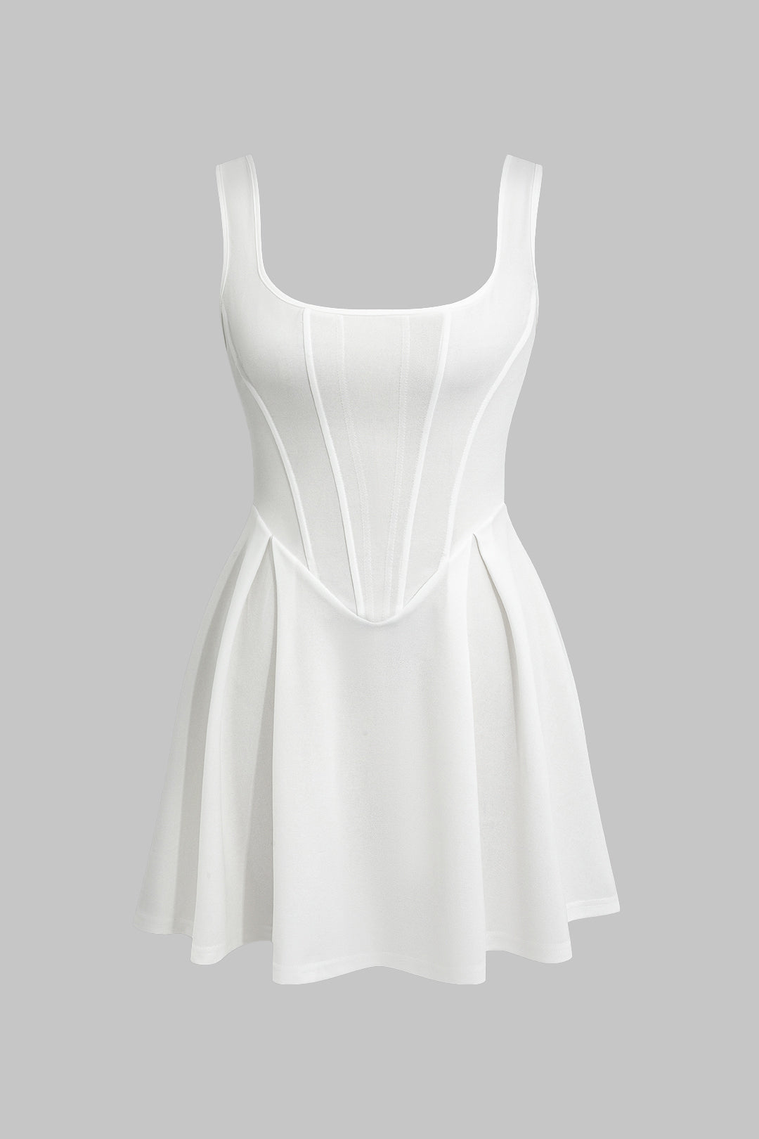 Corset Ruched Tank Sleeveless Mini Dress