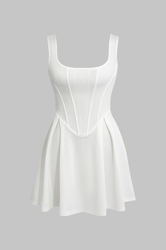Corset Ruched Tank Sleeveless Mini Dress