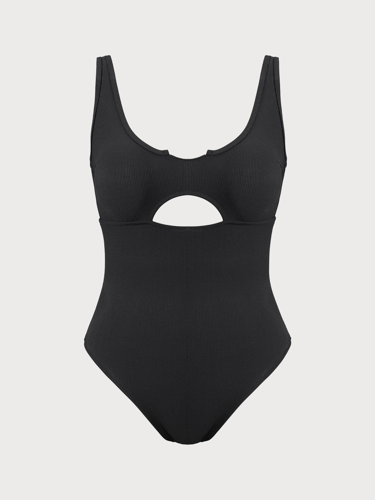 Black Cut Out Plus Size One-Piece Swimsuit