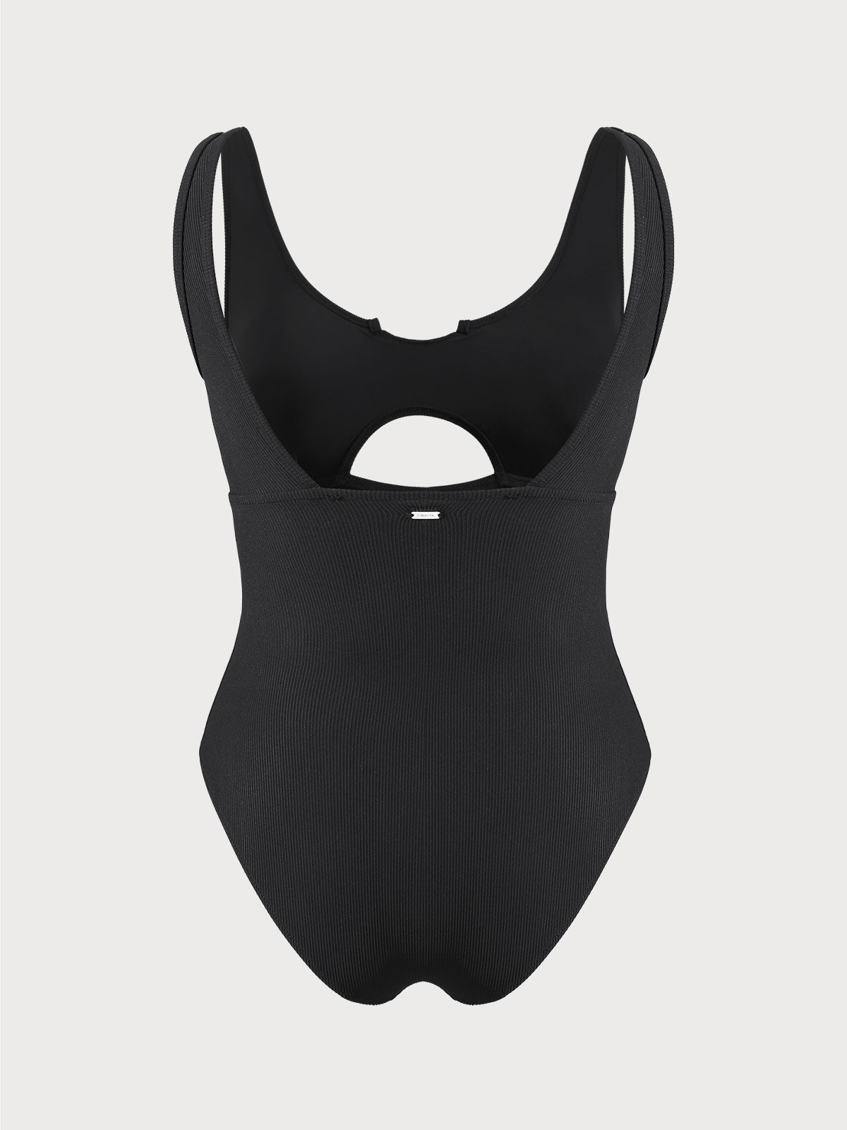 Black Cut Out Plus Size One-Piece Swimsuit