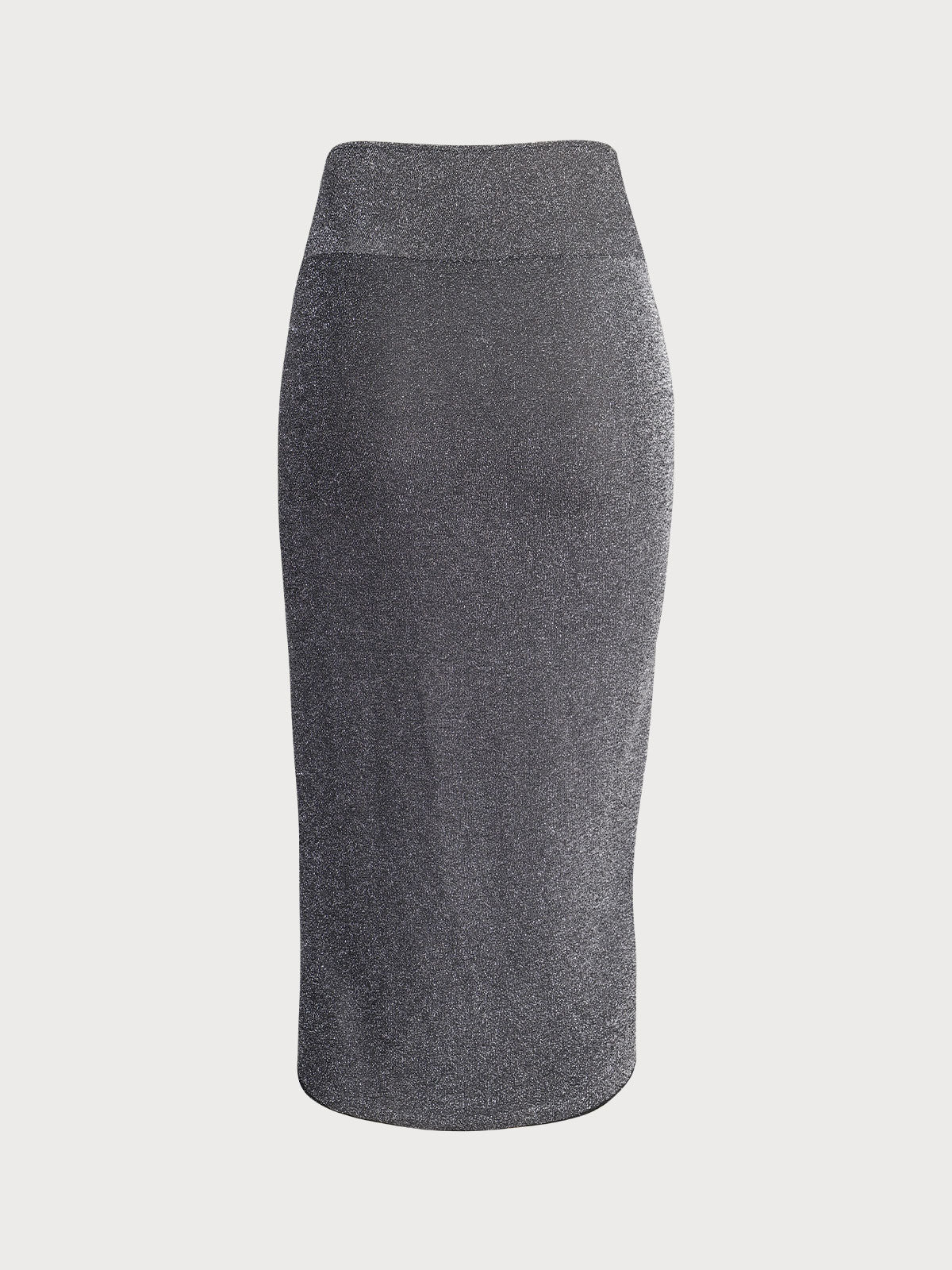 Black Lurex Ruched Cover-Up Skirt