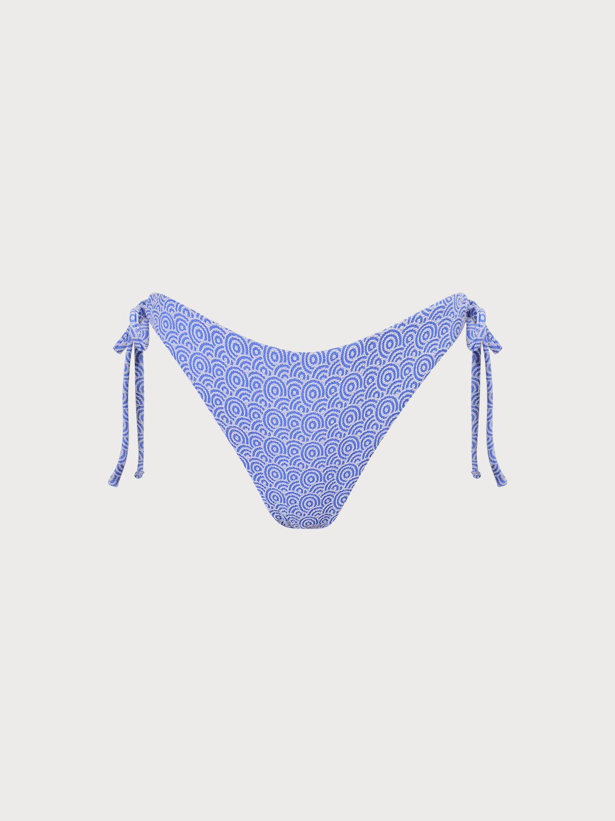 Blue Jacquard Tie Bikini Bottom