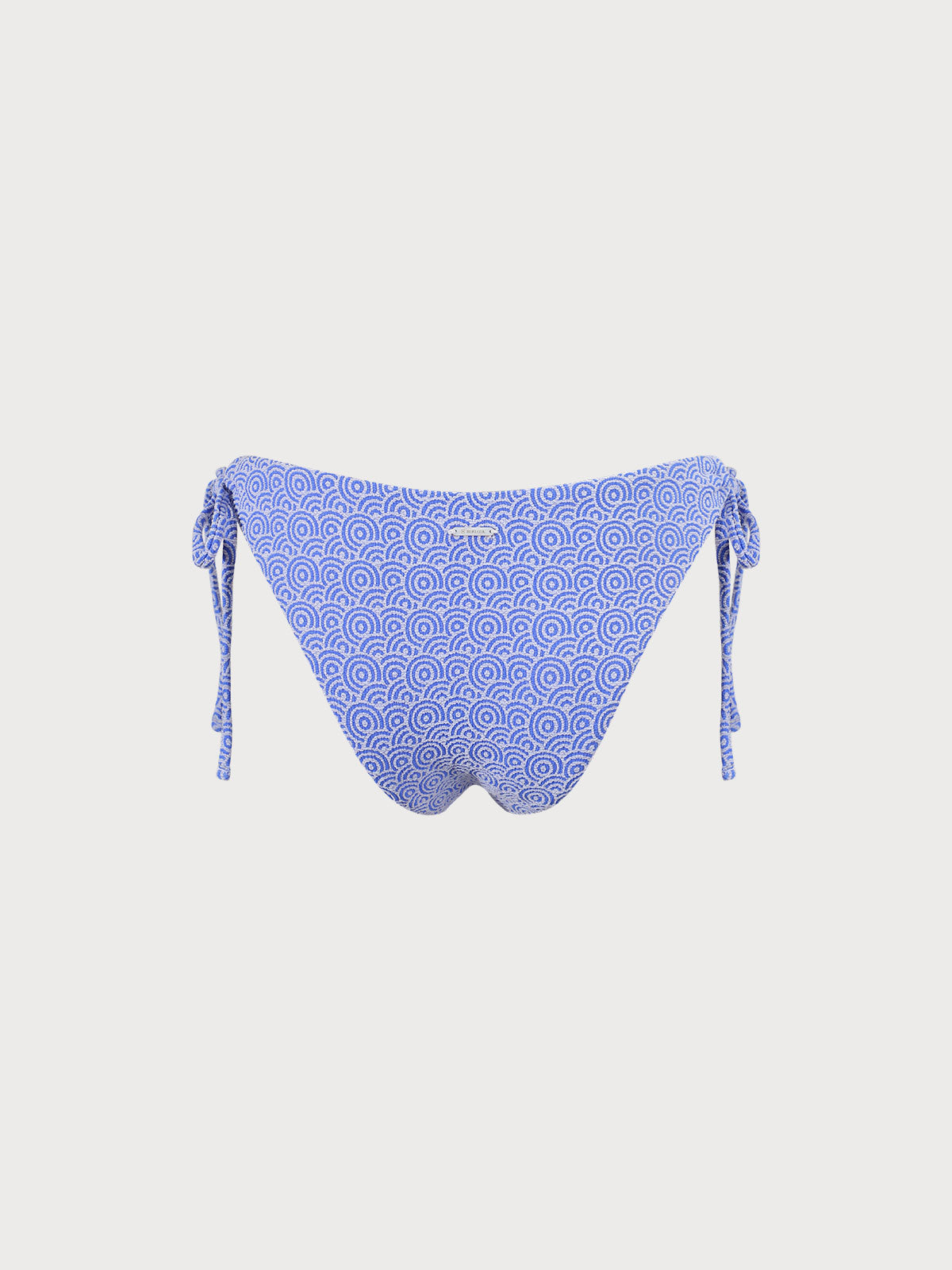 Blue Jacquard Tie Bikini Bottom