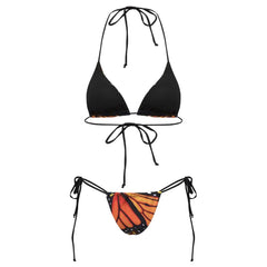 Vintage Butterfly Print Bikini Set