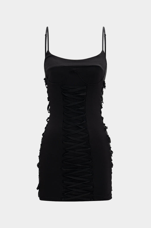 Braided Slip Sleeveless Mini Dress