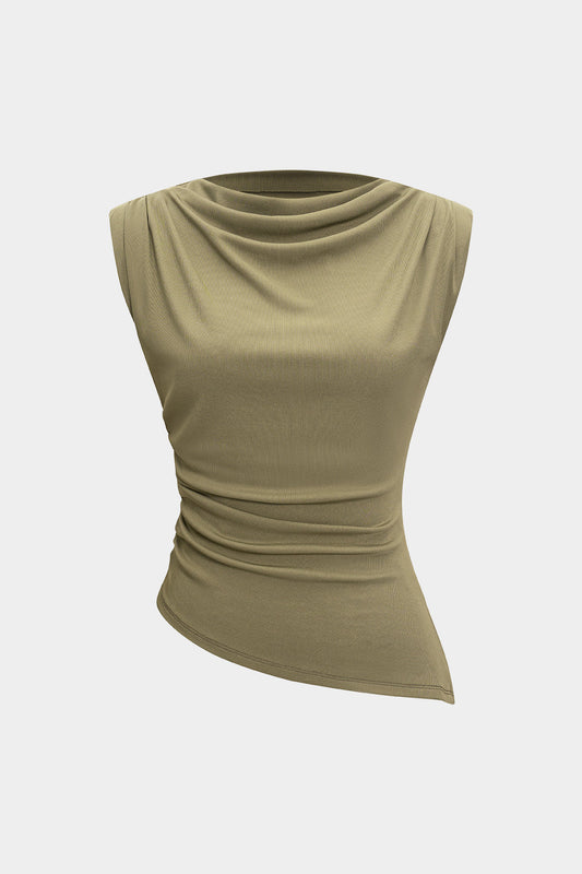 Asymmetrical Ruched Tank Top
