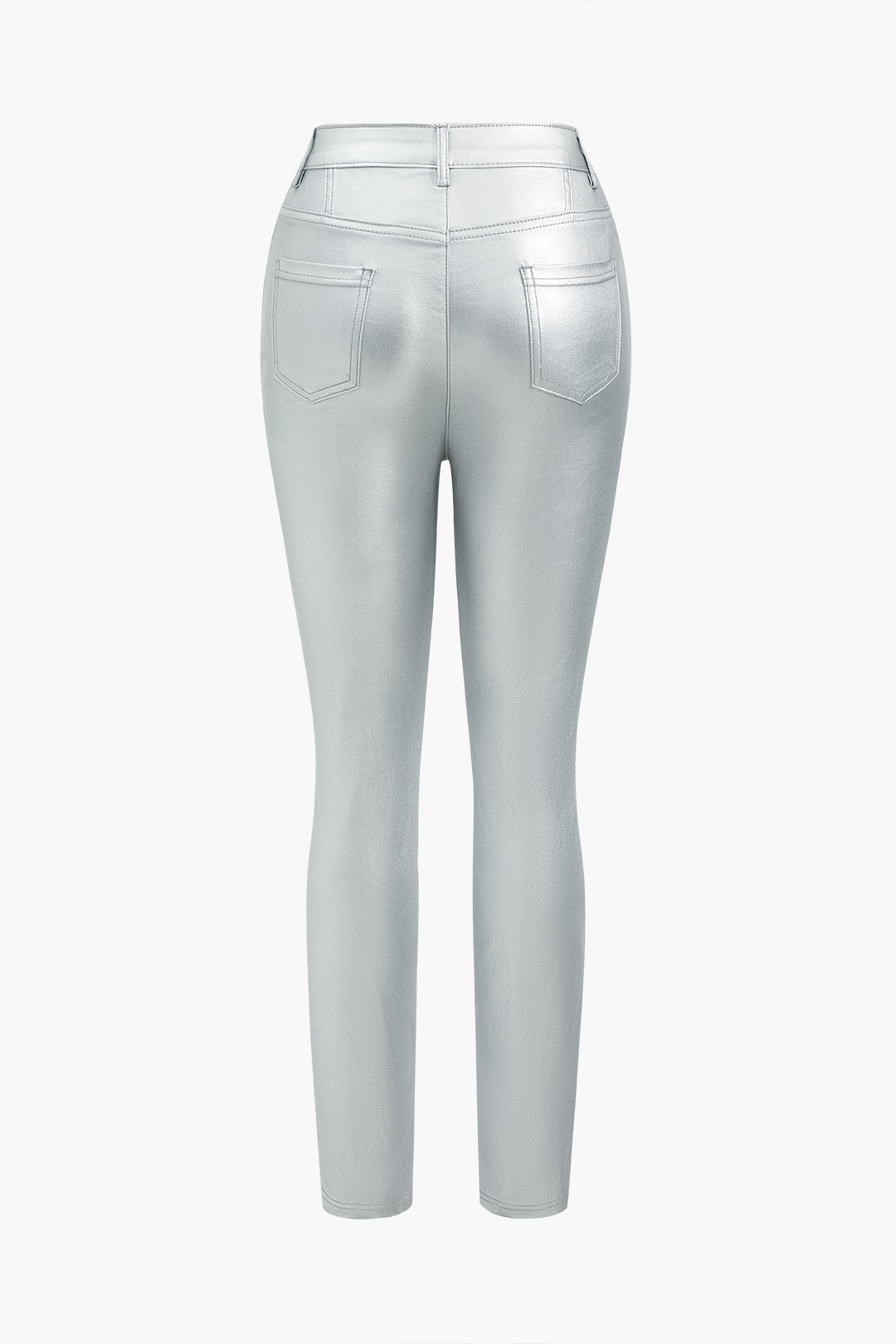 Basic Faux Leather Trousers
