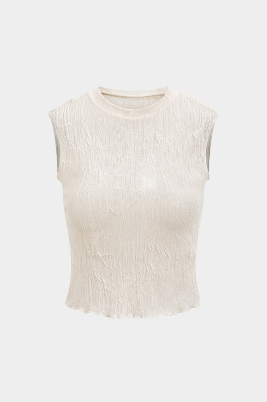 Textured Sleeveless Tank Top