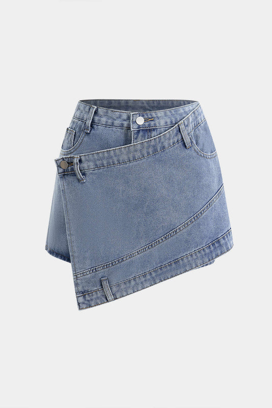 Denim High Waist Mini Skirt
