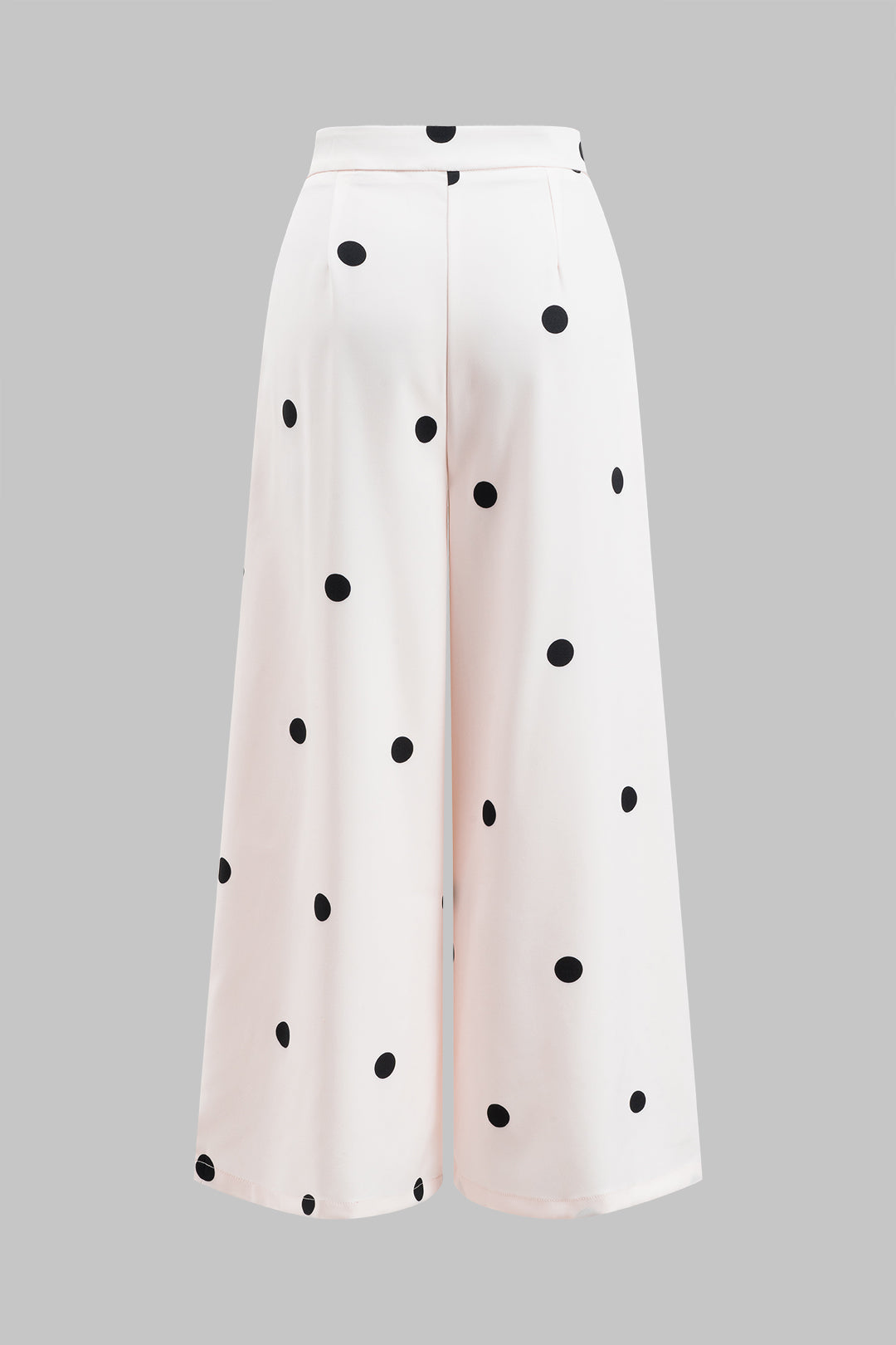 Polka Dots Print Shirt And Wide Leg Pants Set