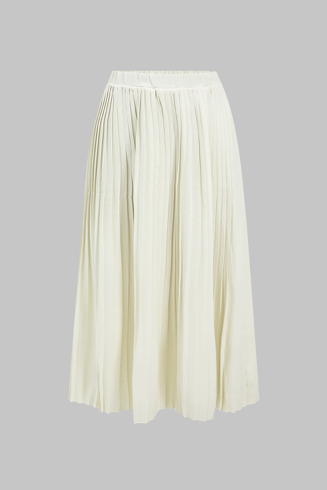 Solid Tank Top And Pleated Skirt Set