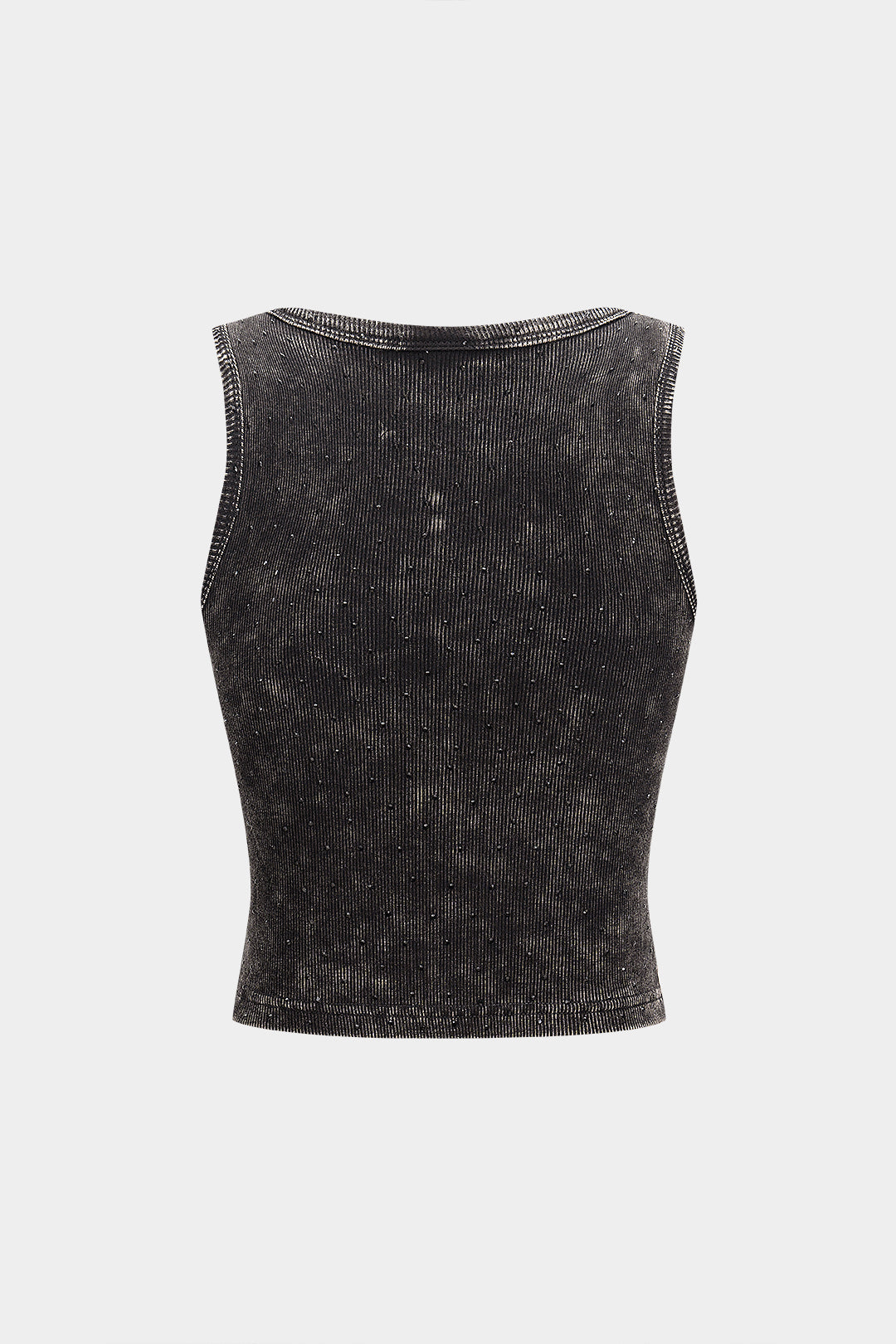 Rhinestone Ribbed Tank Top
