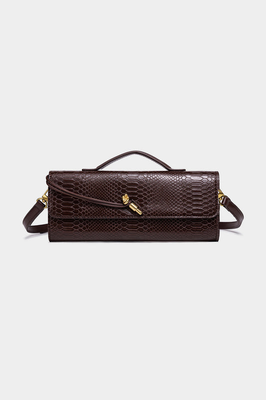 Snake Texture Cross-Body Bag