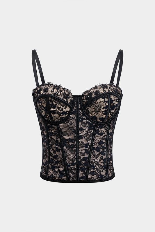 Lace Bustier Slip Cami Top