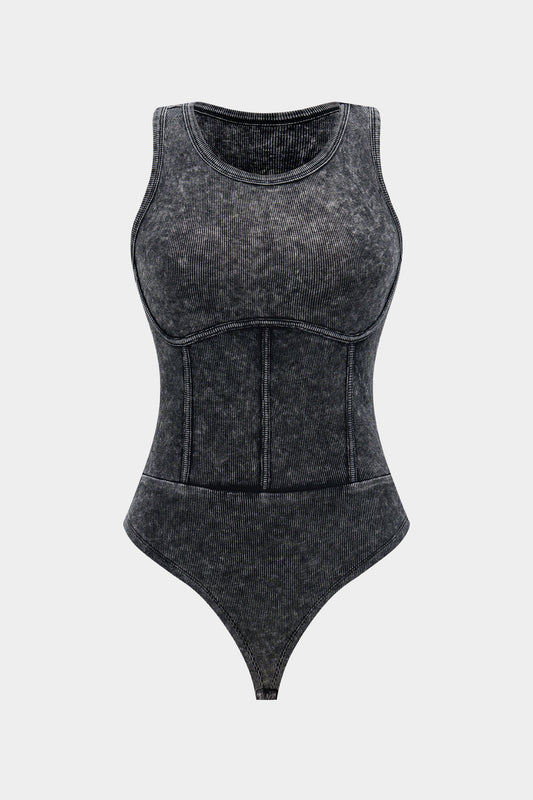 Ribbed Sleeveless Bodysuit