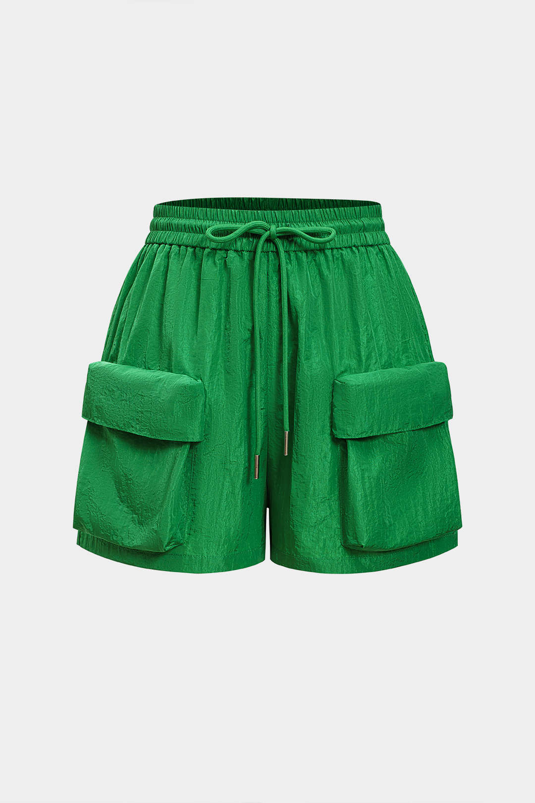 Solid Flap Pocket Shorts