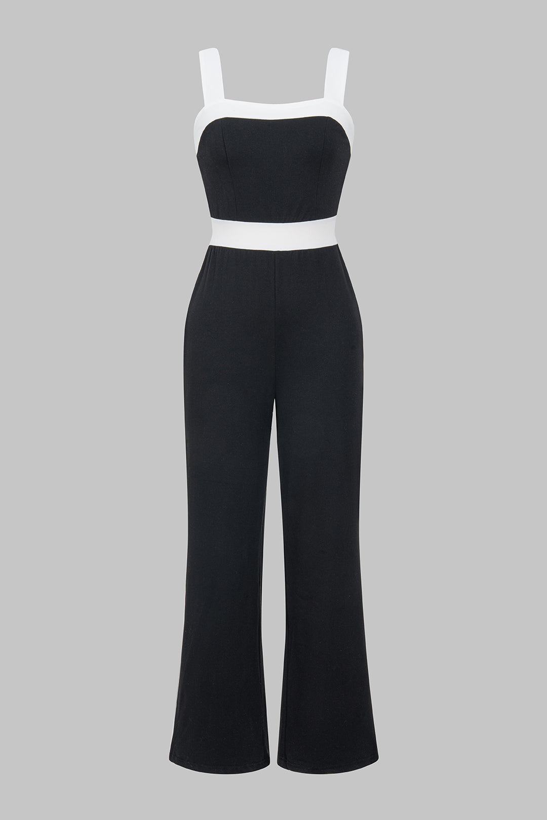 Contrast Patchwork Sleeveless Jumpsuit