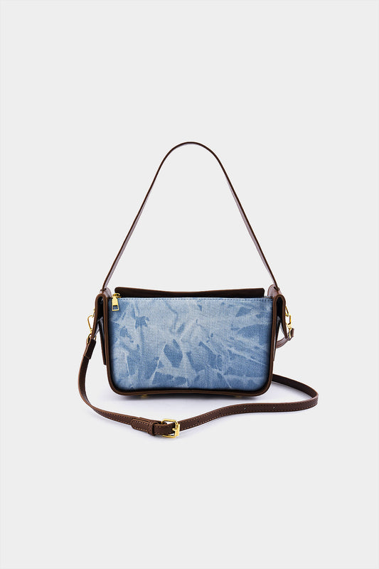 Denim Patchwork Tote Shoulder Bag