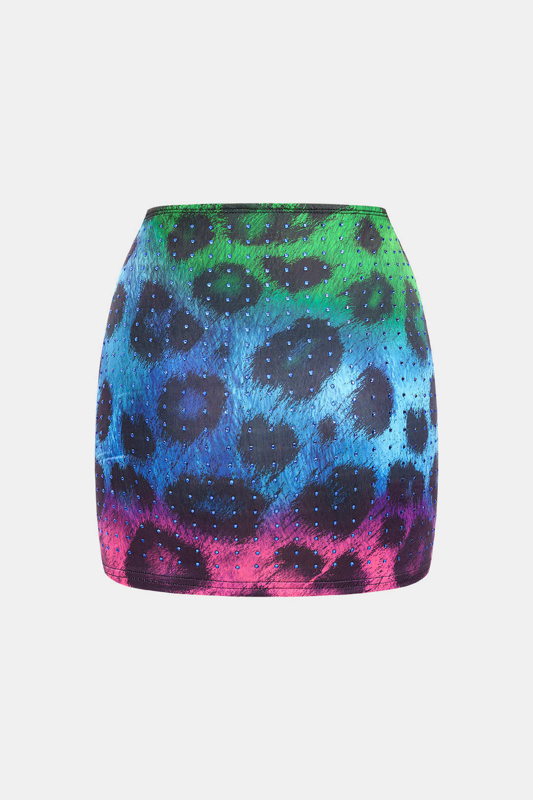 Leopard Pattern Rivet Skirt