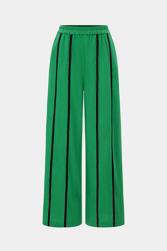 Pocket Detail Patchwork Trousers