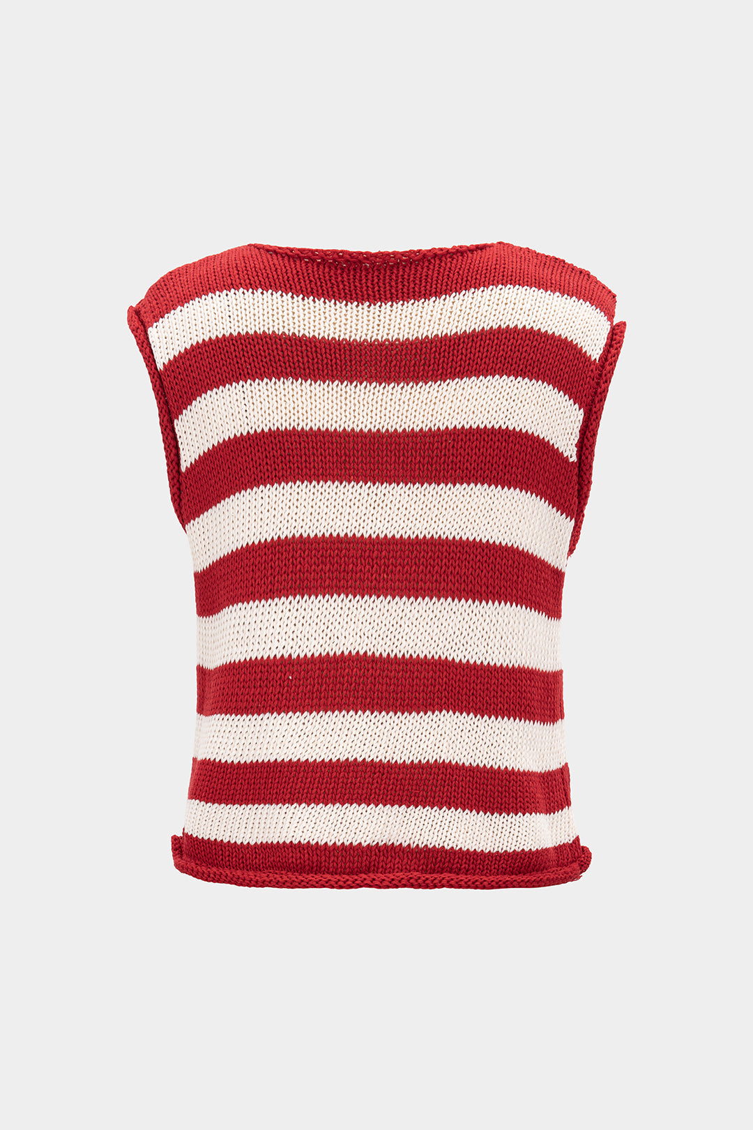 Knit Contrast Sleeveless Tank Top