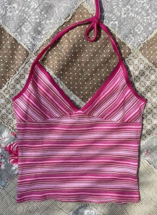 Bubblegum Pop Halter Cami Top