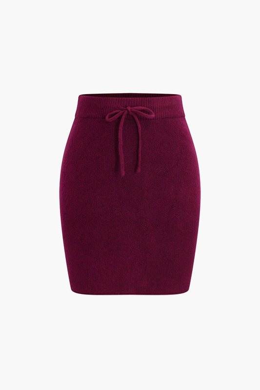 Tie-Up Sweater Skirt