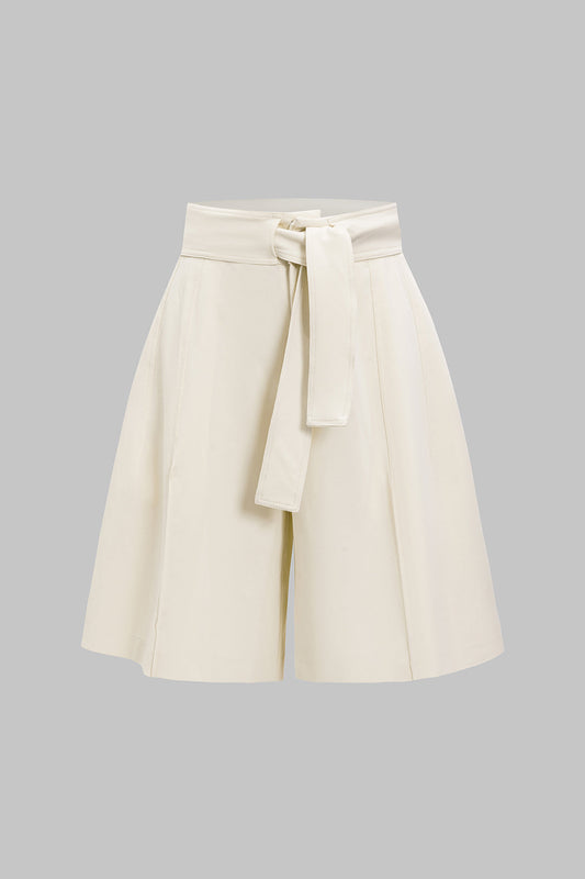 Tie-Up Ruched Shorts